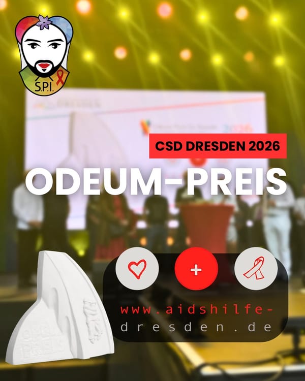 CSD Dresden 2026: Aidshilfe Dresden erhält Odeum-Preis